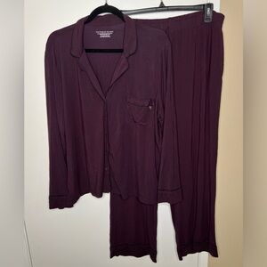 Victoria's Secret Modal Plum Button-Down Pj two piece Set XL